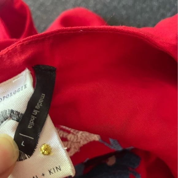 Anthro Akemi and Kim Lila Embroidered Linen Dress - Picture 9 of 10